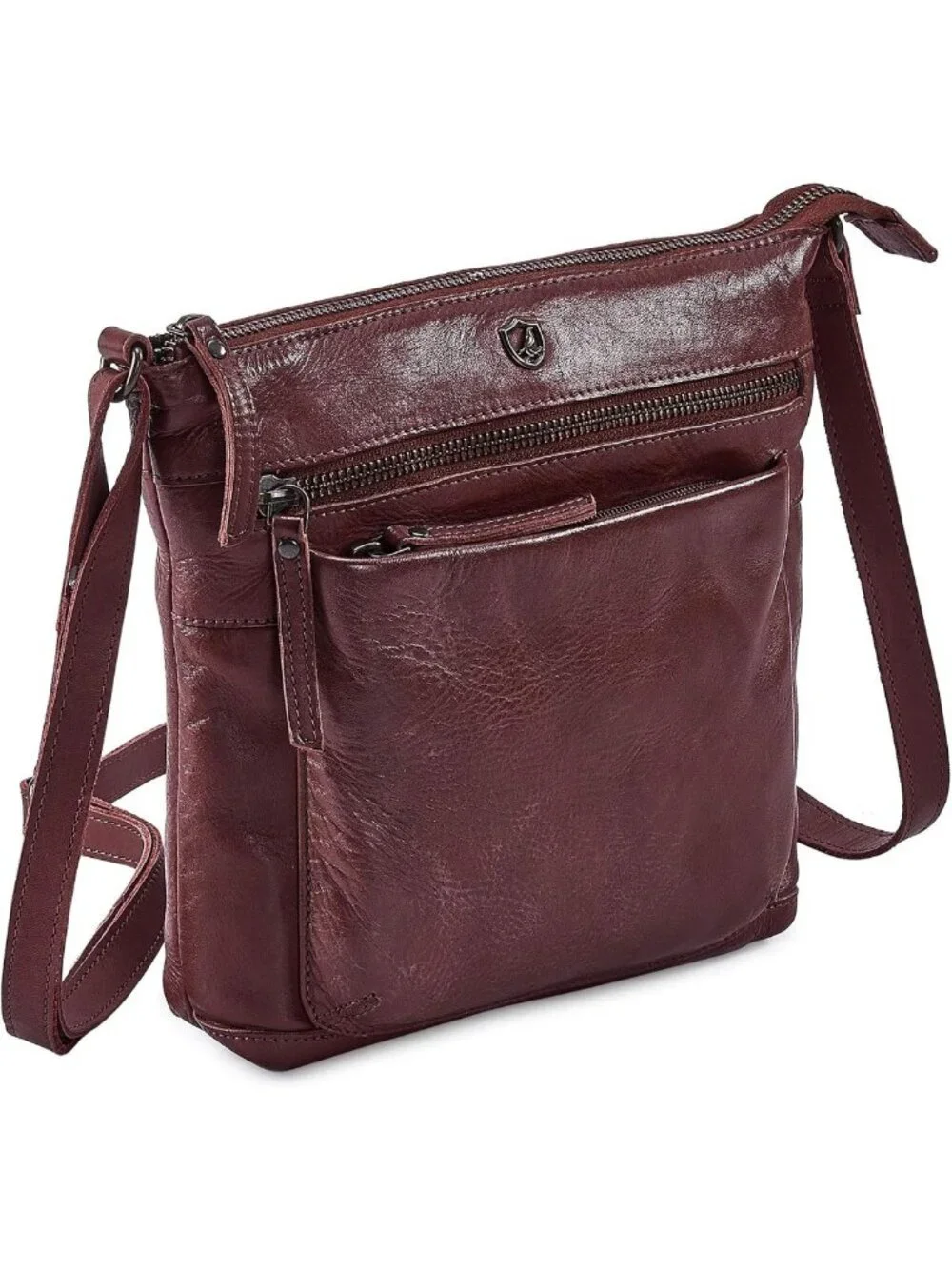 Vintage Genuine Leather Small Crossbody Bag for Women - Adjustable Travel